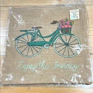 Burlap Tote Bag The country House Collection Enjoy the Journey NWT